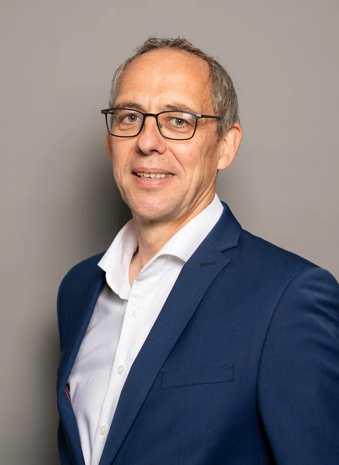 Frank Jaspers (ver.di), alternierender Vorsitzender des Vorstandes.